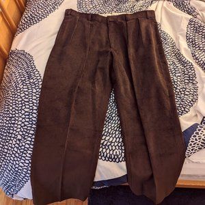 O'Connell's Dark Chocolate Brown Corduroy Trousers Size 38R